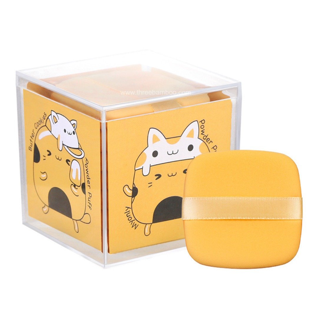 Teether Puff Butter Cookie Air Cushion Powder Puff For Wet And Dry Use - Three ...